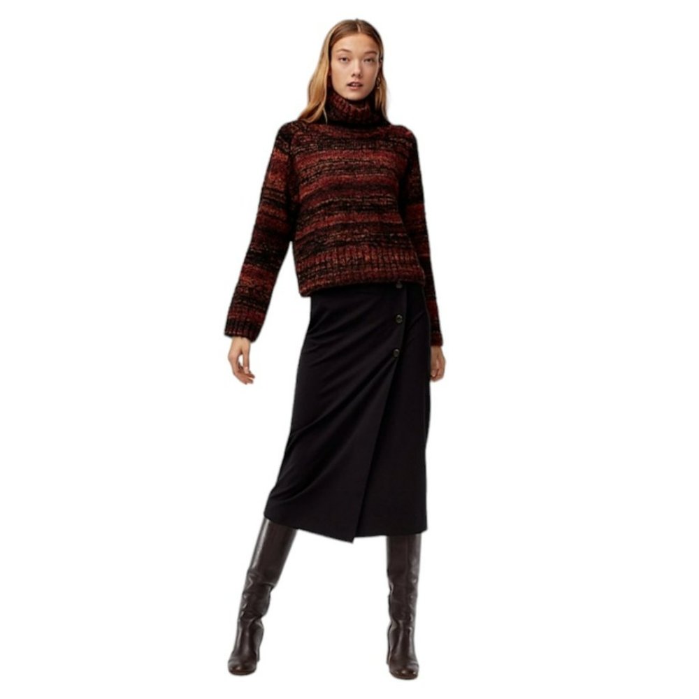 BABATON | Aritzia Black White Grey Titus Alpaca Wool Turtleneck Sweater (M) - Picture 12 of 12